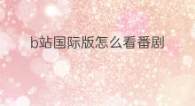 b站国际版怎么看番剧 b站国际版怎么设置