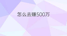怎么去赚500万 去哪个城市赚500万