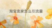 淘宝卖家怎么引流量 淘宝卖家优化引流软件
