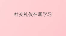 社交礼仪在哪学习 泰国社交礼仪分类