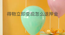 得物立即变现怎么退押金 得物卖家怎么取消立即变现