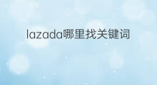 lazada哪里找关键词 论文关键词从哪里找