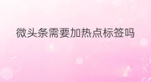 微头条需要加热点标签吗 快手热点怎么加热