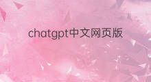 chatgpt中文网页版怎么打开(chatgpt中文网页版)
