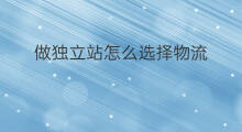 做独立站怎么选择物流 独立站如何选择物流