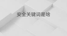 安全关键词是啥 标题关键词是啥