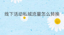 线下活动私域流量怎么转换 怎么转换私域