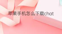 苹果手机怎么下载chatgpt中文版 chatgpt中文版下载苹果手机