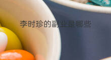 李时珍的副业是哪些 哪些是副业