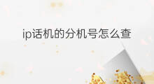 ip话机的分机号怎么查 怎么查邮箱号的ip