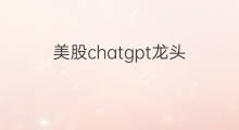 美股chatgpt龙头 美股chatgpt龙头概念股