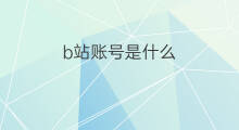 b站账号是什么 b站账号怎么激活