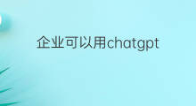 企业可以用chatgpt做什么 中国chatgpt企业