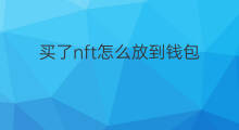 买了nft怎么放到钱包 买了nft怎么