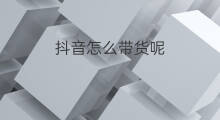 抖音怎么带货呢 抖音没货怎么带货呢