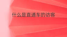 什么是直通车的访客 直通车的点击是访客吗