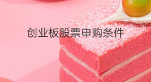 创业板股票申购条件 什么是创业板申购