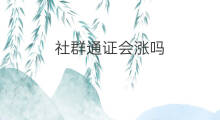 社群通证会涨吗 通证社群老总叫什么