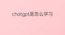 chatgpt是怎么学习的(chatgpt怎么学习的)