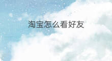 淘宝怎么看好友 快手怎么看好友订单