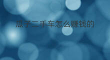 瓜子二手车怎么赚钱的 瓜子二手车靠什么赚钱