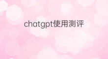 chatgpt使用测评(chatgpt测评)