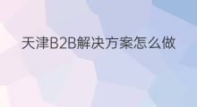 天津B2B解决方案怎么做 北京B2B解决方案哪家好