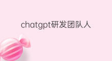 chatgpt研发团队人数 chatgpt研发团队