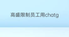 高盛限制员工用chatgpt原因 跨境电商员工素养高吗