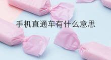 手机直通车有什么意思 灵魂直通车什么意思