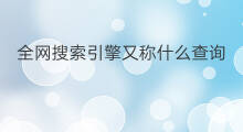 全网搜索引擎又称什么查询 全网搜索都有哪些搜索引擎