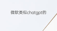 微软类似chatgpt的软件 类似chatgpt的软件