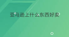 亚马逊上什么东西好卖 shopify什么东西好卖