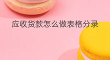 应收货款怎么做表格分录 应收货款利息怎么做分录