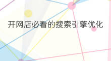 开网店必看的搜索引擎优化 网店搜索引擎优化题目