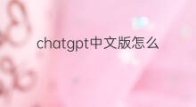 chatgpt中文版怎么使用 chatgpt中文版怎么下载安装