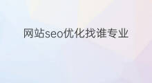 网站seo优化找谁专业 专业网站seo优化