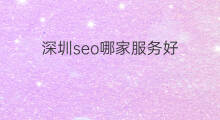 深圳seo哪家服务好 深圳seo公司哪家好