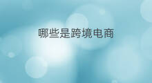 哪些是跨境电商 广西哪些电商是跨境电商