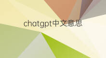 chatgpt中文意思 chatgpt的中文意思