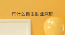 有什么自由副业兼职 哪里有自由职业副业
