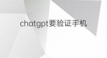 chatgpt要验证手机号怎么办 chatgpt需要手机号验证码怎么办
