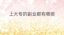 上大专的副业都有哪些 都有什么副业可做到大专