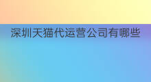 深圳天猫代运营公司有哪些 天猫代运营靠谱吗