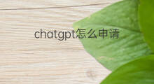 chatgpt怎么申请(chatgpt申请)