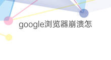 google浏览器崩溃怎么解决 Google浏览器如何打开Google