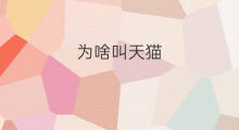 为啥叫天猫 为什么叫天猫