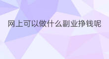 网上可以做什么副业挣钱呢 网上搞点什么副业挣钱