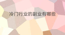冷门行业的副业有哪些 跨境电商有哪些冷门行业
