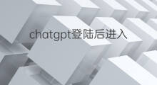 chatgpt登陆后进入新手界面 chatgpt登陆界面
